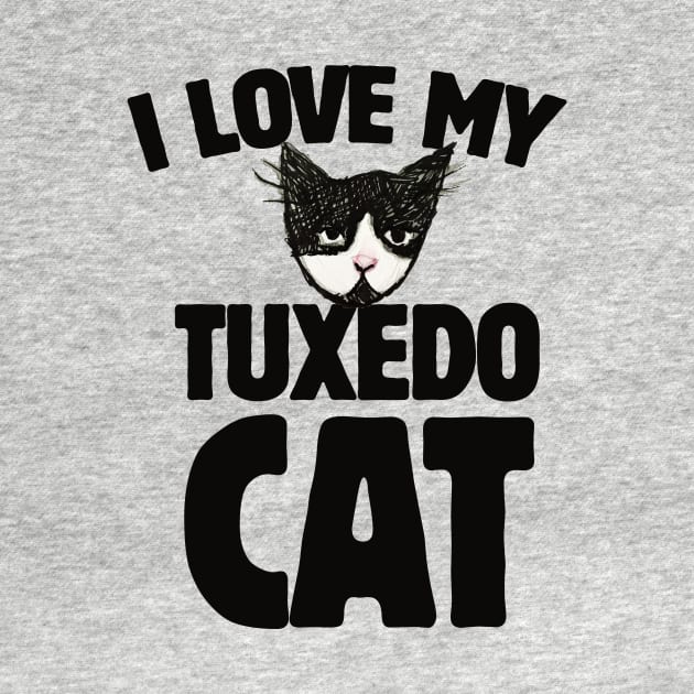 I love my tuxedo cat by bubbsnugg